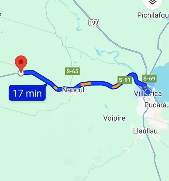 Parcela de 5.200 m² en Lliu Lliu Bajo, a 12,5 km de Villarrica, urbanizada — foto 2/6