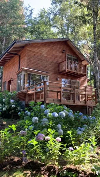 Casa en arriendo en parcela de Villa Hueney, camino a Pucón, a 100 m de la playa
